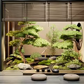 New Chinese Courtyard Landscape Atrium Landscape Landscaping Plants Pine Tree Landscape Tree 3d model