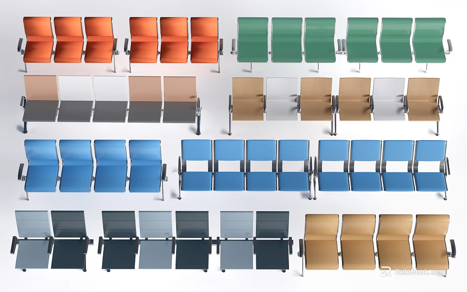 Leisure Chairs in Various Colors and Multiple Hue Options for Stylish Settings 3d model 