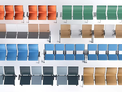 Leisure Chairs in Various Colors and Multiple Hue Options for Stylish Settings 3d model
