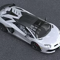 White Sports Car with Sleek Aerodynamic Design Black Roof and Sporty Wheels