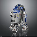 Star Wars R2 D2 Robot Character With Blue And White Design Features 3d model