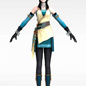 female warrior 3d model