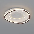 Modern Elegant Ceiling Light With Petal Shaped Frame And Starry Dots Design 3d model