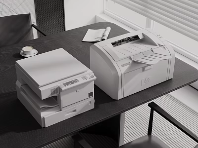 modern printer copier scanner office equipment 3d model