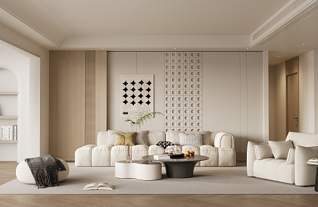 modern living room 3d model