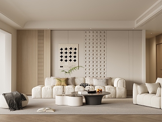 modern living room 3d model