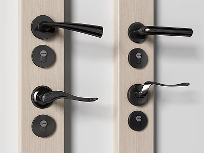 Modern door handle door handle 3d model