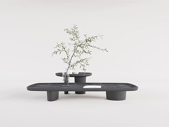 Modern coffee table coffee table combination 3d model