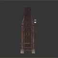 Sturdy Industrial Heavy Machinery Structure Featuring Tall Metal Frame And Base Supports
