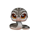 Cute Cartoon Snake Toy With Big Orange Eyes And Brown White Pattern