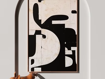 Modern abstract painting 3d model