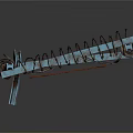 Vintage Style Metal Structure with Multiple Hooks Neon Light and Wires
