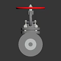Industrial Stainless Steel Flange Valve With Red Handwheel And Heavy Duty Design