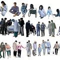 2D Patient Hospital Character Material 3d model