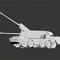Two White Military Vehicles 3D Models Featuring Armored Car And Crane Structure Design 3d model