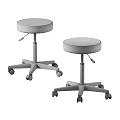 Brown Adjustable Office Chair With Padded Seat Backrest And Wheeled Base