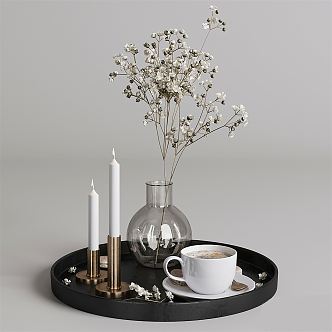 Modern Ornaments Combination Coffee Ornaments 3d model