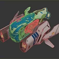 Futuristic Blue And White Spacecraft With Streamlined Structure Thrusters And Wings For Cosmic Exploration