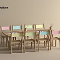 Kids Table With Colorful Wooden Chairs Ideal For Children Play Study And Activities