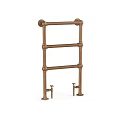 Vintage Brass Bathroom Towel Rack With Multiple Bars Industrial Design