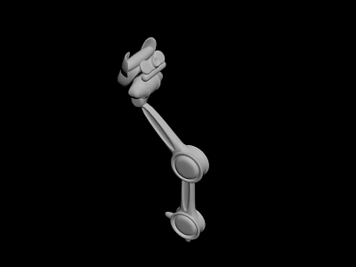 Modern Sleek Stainless Steel Faucet With Curved Spout For Kitchen Sink 3d model