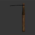 Wooden Y Shaped Slingshot With Black Rubber Band Isolated On Dark Background