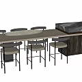 Modern bar chair combination dining table and chair combination 3d model