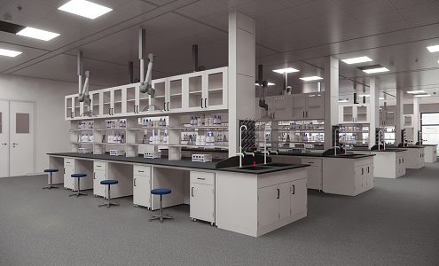 Modern laboratory space 3d model