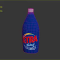 XTRA Total Blue Cleaning Bottle With Rainbow Design And Water Droplets