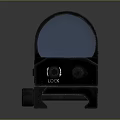 Spiral Tactical Red Dot Sight With Blue Lens And Lock Function Black Body 3d model