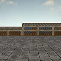 Traditional Ancient Architecture With Tiled Roof Wooden Doors And Brick Wall Structure