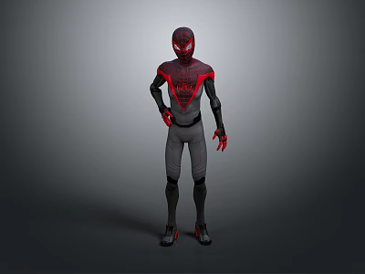 Spider Man 3D Model With Detailed Red And Blue Costume Design And Masked Head 3d model