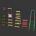 Different Types of Ladder Equipment Including Step and Folding Designs for Home Use