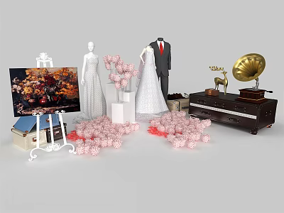 Modern Meichen Wedding Decoration 3d model Modern Meichen Wedding Decoration 3d model