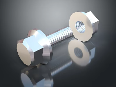 High Quality Stainless Steel Hardware Tools Bolt And Nut For Industrial Fastening Applications 3d model
