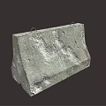 Concrete Barrier With Textured Surface And Metal Loops On Top