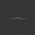 Sleek White Airplane Model with Red Nose Tail on Dark Background 3d model