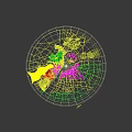 Aerial View Urban Planning With Modern Buildings Street Layout And Green Spaces
