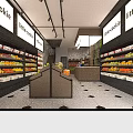 Bright Modern Fruit Shop Interior With Tidy Fresh Fruit Displays And Comfortable Shopping Space