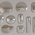 Various Shaped Mirrors With Modern Design For Home Decor And Styles 3d model