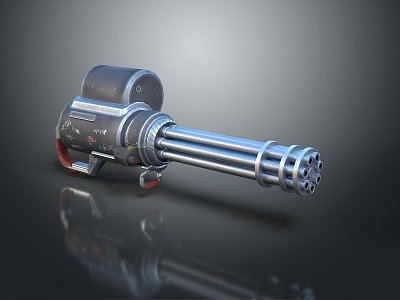 Browning Machine Gun Browning Gatling White Machine Gun Machine Gun Bullet Military 3d model