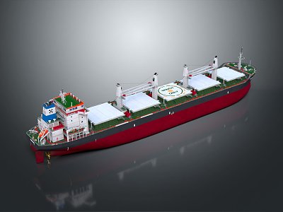 Modern Cargo Ship Bulk Carrier Bulk Carrier Bulk Carrier 3d model