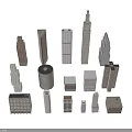 Modern Urban Building Complex With High Rise Towers And Diverse Architectural Models