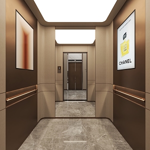 Modern Elevator Hotel Elevator 3d model