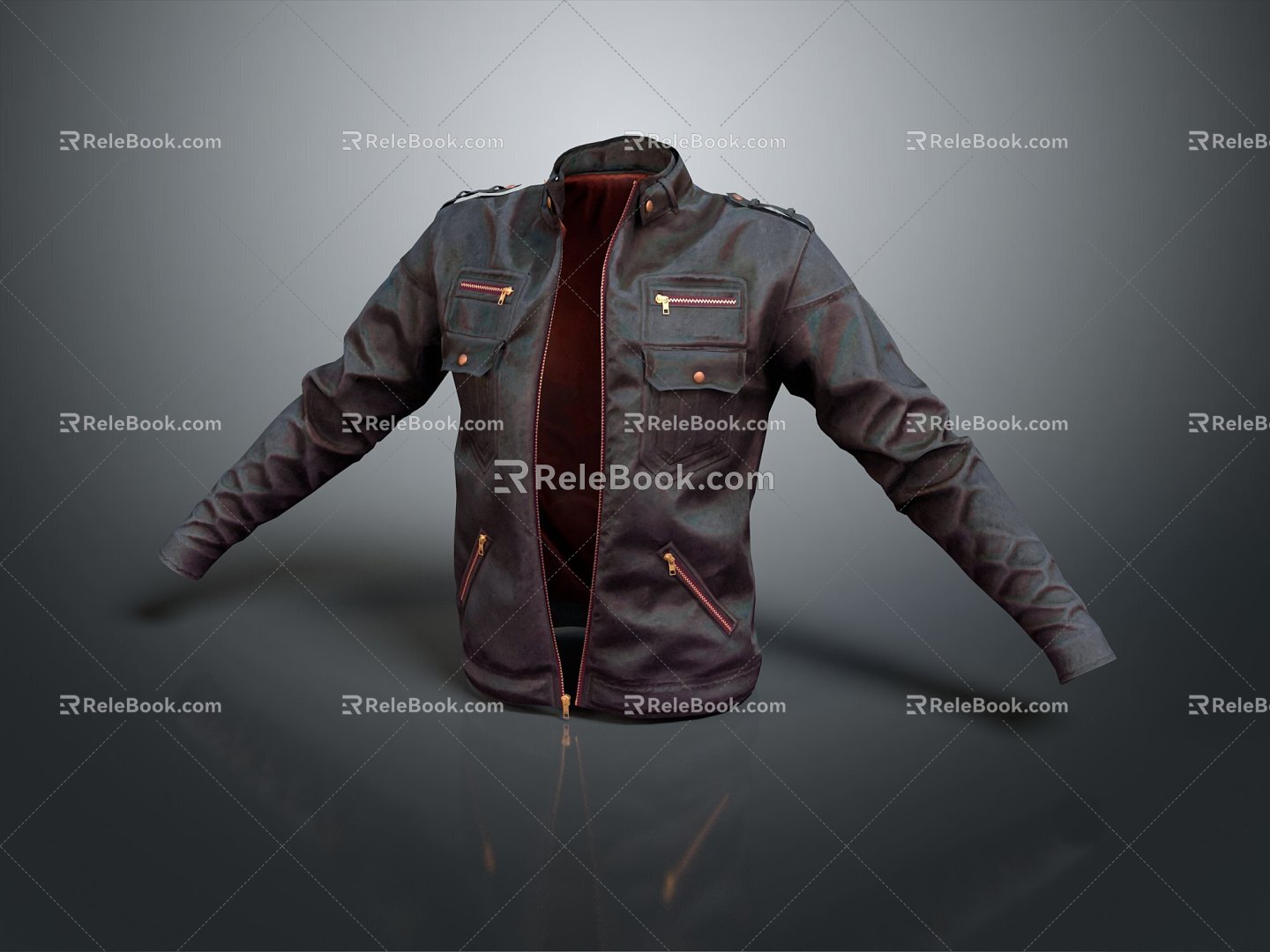 Modern Jacket Leather Jacket Fashion Jacket Casual Jacket 3d model