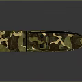 Camouflage Pattern Watercraft Featuring Mounted Antenna And Open Cockpit Design 3d model