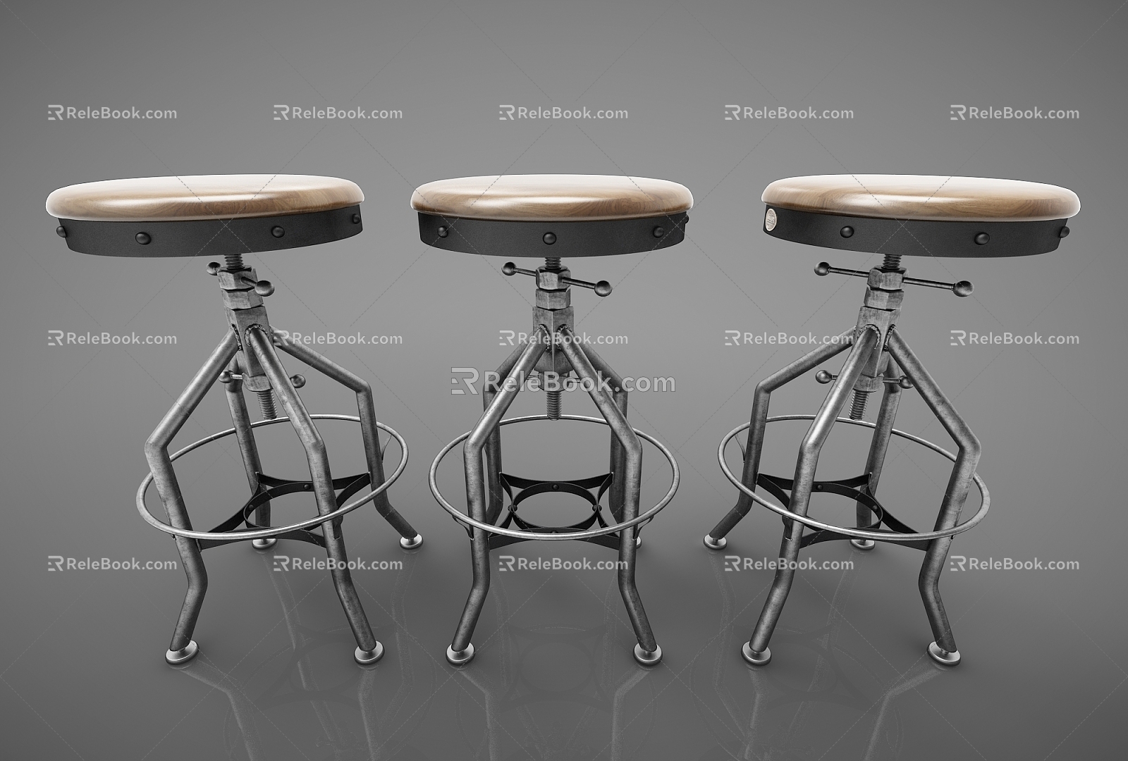 Industrial LOFT Bar Stool Bar Chair 3d model