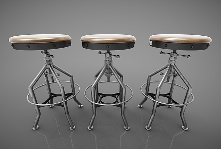 Industrial LOFT Bar Stool Bar Chair 3d model