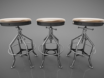 Industrial LOFT Bar Stool Bar Chair 3d model