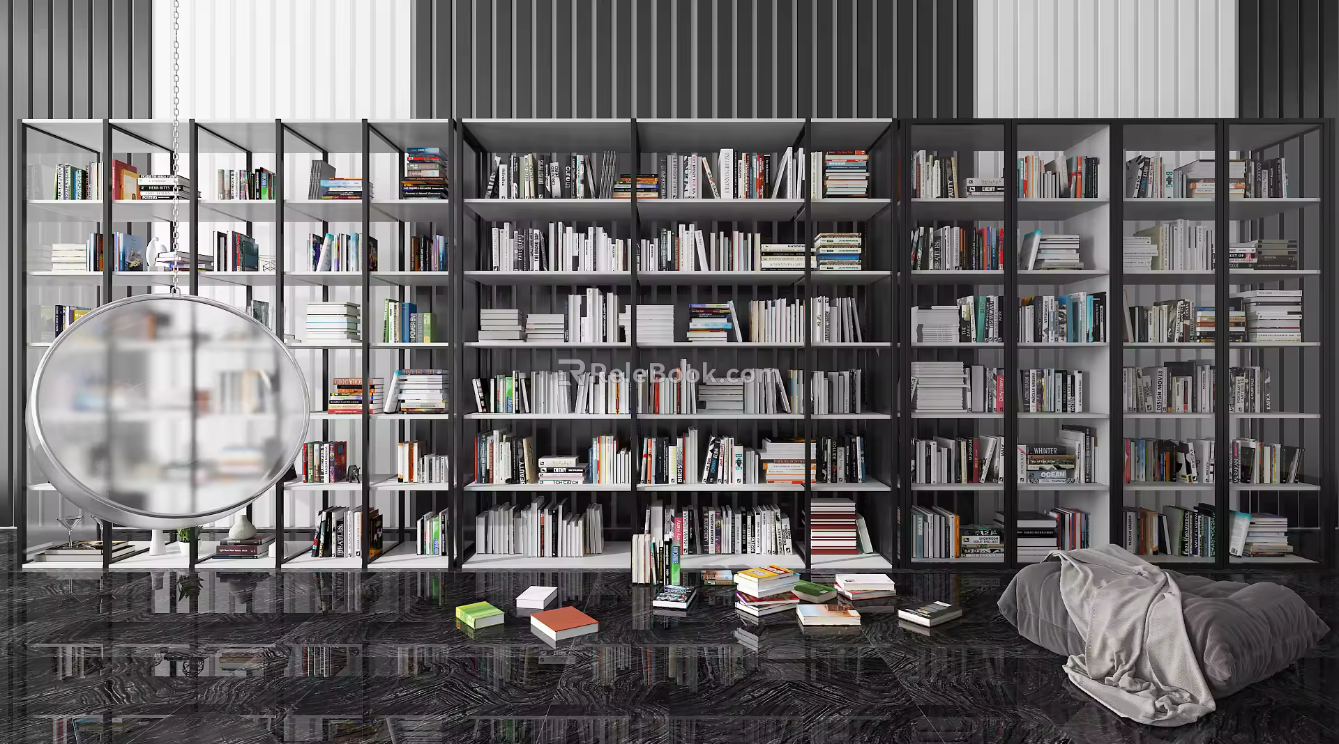 Modern Bookshelf Bookcase 3d model